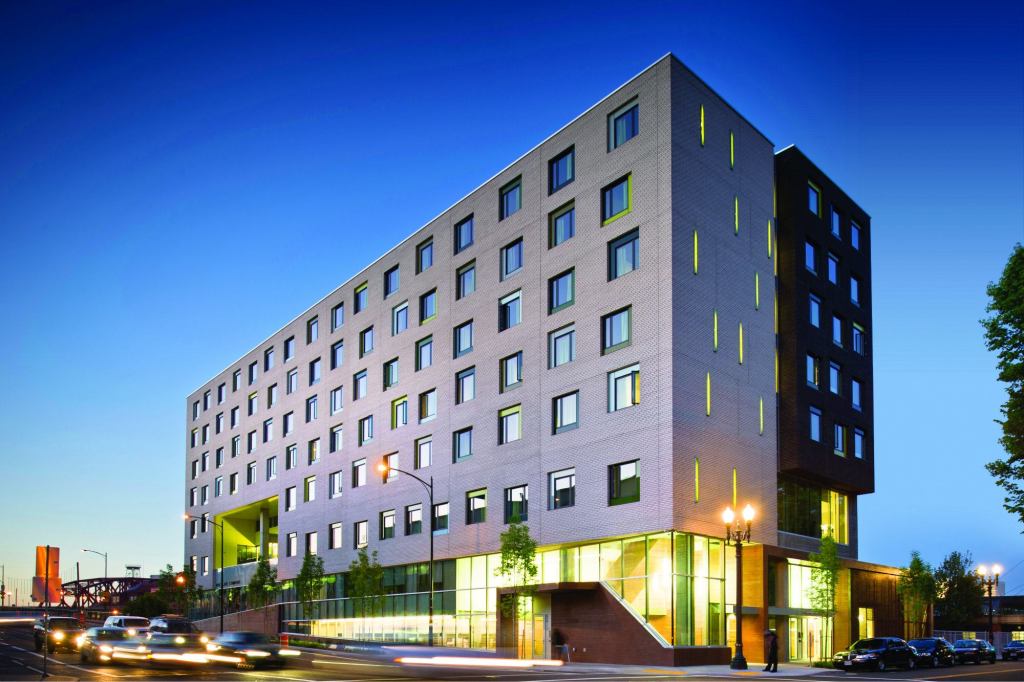 The Apartments at Bud Clark Commons provide 130 studio units for people who have been homeless and are among the most vulnerable.