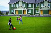 Casa Kino, an affordable housing development in Quincy, Wash., that serves farmworkers and their families, provides an abundance of green space for children to gather and play.