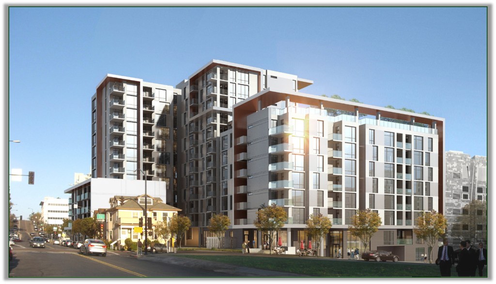 Wakeland Housing and Development Corp. is building Atmosphere, a 205-unit affordable housing development in downtown San Diego. The project replaces a failed condo deal that had been planned for the site by another firm. (Rendering courtesy of Joseph Wong Design Associates)