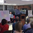 Colorado Gov. John Hickenlooper announces a new affordable housing initiative for artists and their families at developer Artspace's Loveland live/work project.