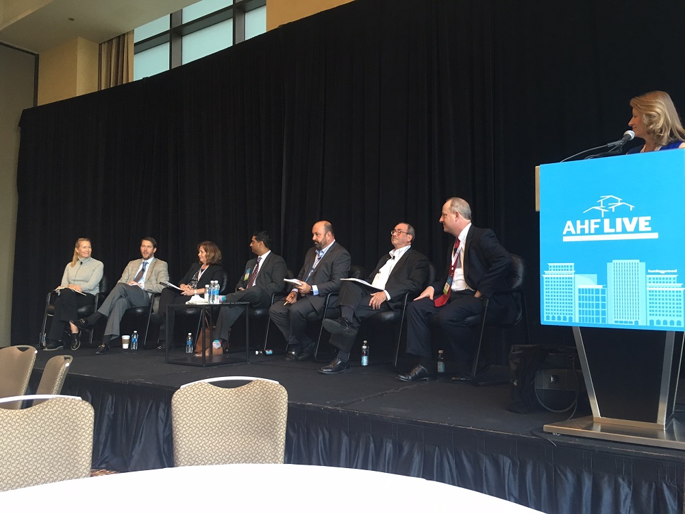 Moderator Michelle Norris quizzes syndicators and investors about changes in the LIHTC market at AHF Live: The Affordable Housing Developers Summit in Chicago.