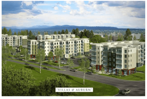 The Villas at Auburn will offer 295 units of affordable housing for families in Auburn, Wash.