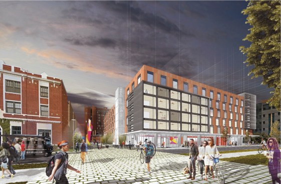 Designs of the new Sugar Hill Arts District development by Develop Detroit and Preservation of Affordable Housing are by Perkins+Will and McIntosh Poris Associates.