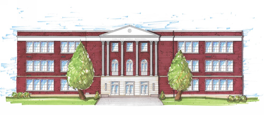 Holley High School will be converted into 41 affordable apartments for seniors in Holley, N.Y.