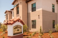Los Adobes de Maria III features 34 apartments for farmworker families plus a community room, on-site laundry facilities, a barbecue area, and a playground.