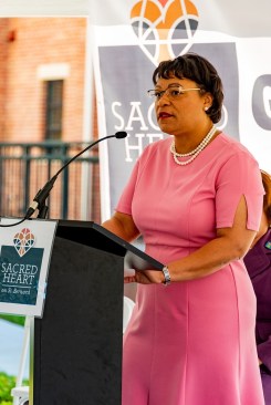 “Housing affordability is at a crisis point in New Orleans, making projects like this one vitally important,” says LaToya Cantrell, New Orleans mayor, who took part in the the grand opening of Sacred Heart at St. Bernard.