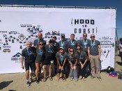 The 2017 Running for Shelter team at the finish line.