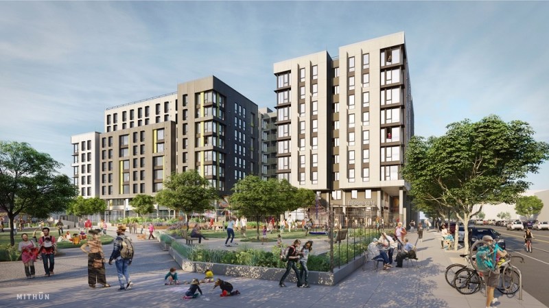 Casa Adelante will provide 127 permanent affordable apartments for low-income households, including 29 for homeless transitional age youth and parenting youth in San Francisco. The nine-story building is by integrated design firm Mithun with associate architect U.A. Studios.