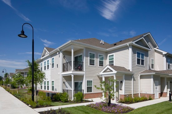 Cornerstone at Delanco encompasses eight two-story buildings with private entrances.