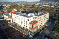 The David T.C. Ho Family Building is the first phase of PATH Metro Villas, a community that will integrate housing, employment services, health care, and supportive services to help people end their homelessness in Los Angeles.