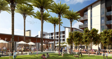 The 163-unit Agrihood for seniors is part of a larger master-planned development with a unique focus on sustainable agriculture in Santa Clara, California. The community is being development by The Core Cos. and Central Valley Coalition for Affordable Housing.