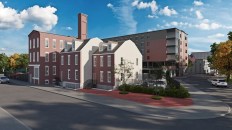 The three-story Argus Mill, a brick and wood-frame structure erected in the mid-1870s, will serve as the gateway to a new development and house six apartments. Built as a warehouse for a nearby textile mill, it was later used to manufacture mosquito netting and, in the 1940s, became the Argus Yarn Mill. The New Jersey site was added to the National Historic Register in 1986 but has been vacant for many years.