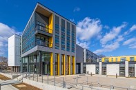 Artspace Silver Spring Arts Campus includes 68 one-, two-, and three-bedroom apartments and 11 mixed-income rental townhomes as well as 7,500 square feet of communal space and artists studios.