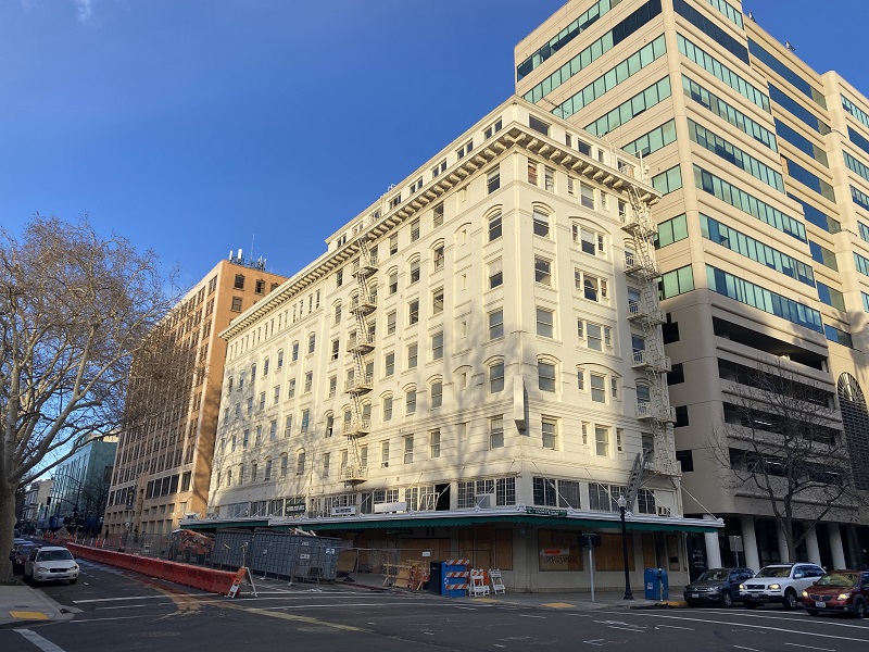 The Capitol Park Hotel in downtown Sacramento, California, is becoming permanent supportive housing.