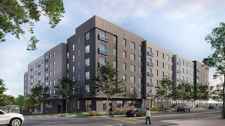 Preservation of Affordable Housing and Nuestra Comunidad Development Corp. are developing The Loop at Mattapan Station in Boston with passive house features.