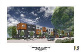 Desiged by ID8 Architects, Lillis Lofts is anticipated to be completed this fall, bringing 43 affordable housing units to Urbandale, Iowa.