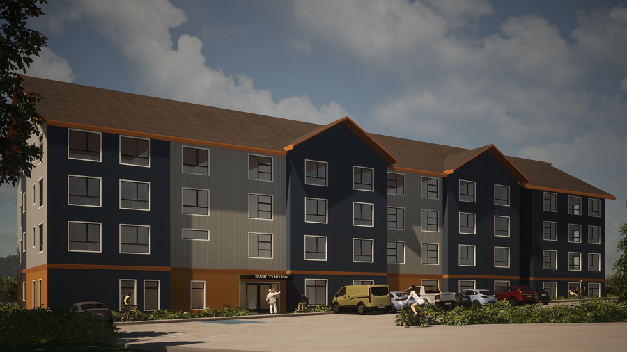 Skagit County PSH in Mt. Vernon, Washington, will provide 70 apartments for formerly homeless individuals. The development is being financed with low-income housing tax credit equity from Enterprise Community Partners.