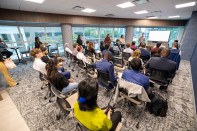 The new NRP & Millennia Property Management Center at Cleveland State University provides new space for employer engagement visits and other programming.