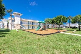 The former Stonybrook Apartments has been rehabilitated into Azure Estates, with renovated two- and three-bedroom apartments in Riviera Beach, Florida.