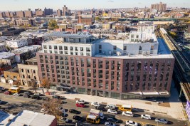 Pennrose and Riseboro Community Partnership have opened 50 Penn, which includes units for frail elderly and formerly homeless individuals and a grocery store.