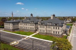 A former public school has been redeveloped into McKinley School Lofts in Milwaukee.