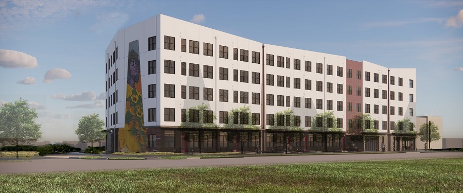 Seabrook Square will bring new affordable housing and commercial space to the East MLK neighborhood of Austin, Texas.
