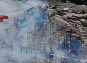 A fire devastates Middlefield Junction, an affordable housing community under construction in San Mateo County, California.