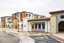 Placita Dolores Huerta brings affordable one-, two-, and three-bedroom apartments to Coachella, California. The community is developed by Community Housing Opportunities Corp. and designed by Maria Song, principal of Interactive Design Corp.