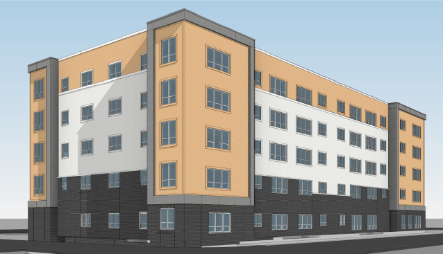 Eight of the 50 units at Victories Square will be set aside for members of the Little Traverse Bay Bands of Odawa Indians and supported by a 45-year project-based rental assistance contract. In addition, five units will be accessible, and the remaining will be adaptable.
