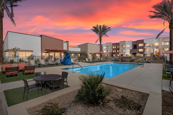 Solana Villas in Buckeye, Arizona, opened last year and comprises 200 affordable apartments.