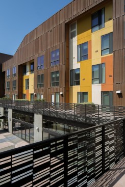 The development is the first phase of the Eastern Bayview Choice Neighborhoods housing plan. Seniors in the Alice Griffith public housing development received first priority to live in the new building.