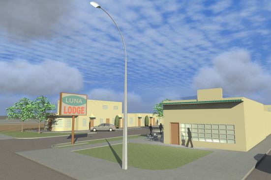 Luna Lodge features a mix of 30 studio, one-bedroom, and two-bedroom apartments.