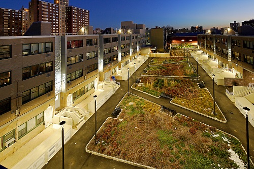 The $189 million project included renovating apartments, installing new building systems and lighting, upgrading security, and replacing open areas with new landscaping.