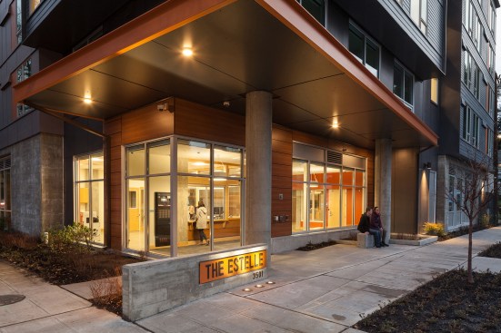 The Estelle provides stable housing and a trained staff for its formerly homeless residents. The building also has a secure front entry and is staffed 24/7 by employees trained to engage and assist residents in achieving housing stability.