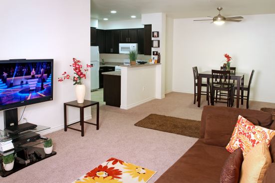 Family apartments are encompassed in two buildings with 36 two- and three-bedroom apartments, each with two bathrooms.