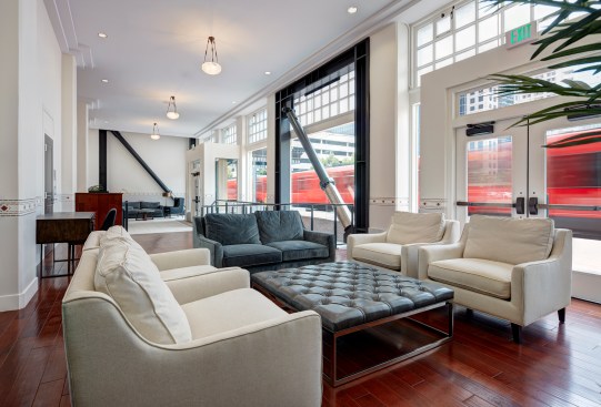 The renovation of Hotel Churchill included a state-of-the-art seismic upgrade, with the installation of four fluid viscous dampers—large, piston-like devices that act similarly to shock absorbers in the event of an earthquake, dissipating seismic energy. 