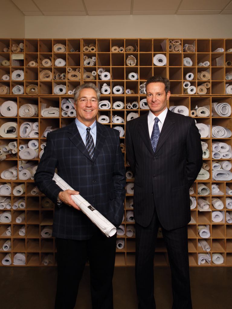 Pennrose principals Mark Dambly (left), president, and Richard Barnhart, chairman and CEO, at the firm’s headquarters in Philadelphia.