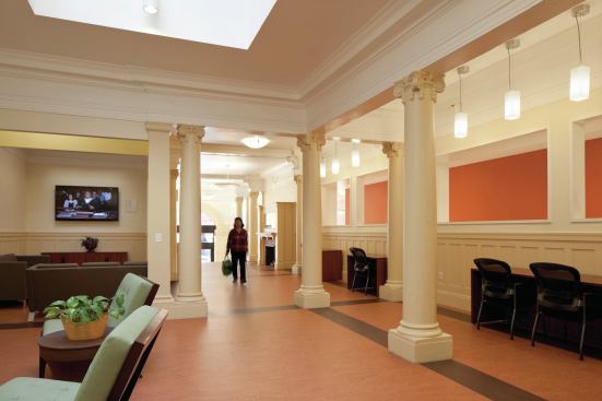 The development serves residents earning 25 percent to 40 percent of the area median income. More than 100 of the building’s residents are formerly homeless individuals.