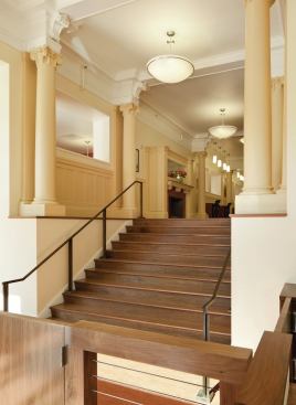 The building underwent significant accessibility upgrades, and new spaces were created for the increased presence of supportive service staff.
