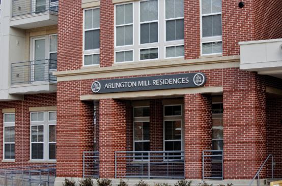 Nonprofit Arlington Partnership for Affordable Housing teamed with Arlington County to use "public land for housing" to provide 122 units of housing for low-income households and formerly homeless individuals. Arlington Mill Residences is built atop a county-built parking garage and adjacent to the new Arlington Mill Community Center. 