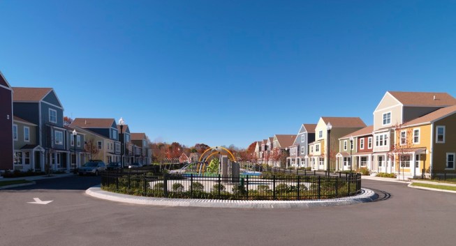 A HOPE VI grant helped the Taunton Housing Authority and Trinity Financial redevelop the dilapidated Fairfax Gardens, a 150-unit public housing development built in 1951, in Taunton, Mass. Bristol Commons features energy-efficient townhouse-style units with front and back yards.