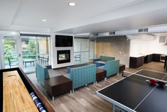 In addition to a suite of social services, Cedar Crossing residents enjoy on-site amenities, including free WiFi, a fitness area, a recreation room, a patio, a basketball court, and a dog park.