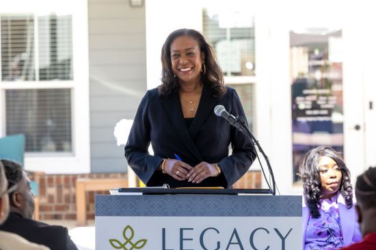 “Our ongoing partnership with HPHA [Housing Authority of the City of High Point] reflects our shared commitment to creating thriving, mixed-income communities in High Point,” says Dionne Nelson, president and CEO of Laurel Street, developer of Legacy Ridge. “Thanks to the support of our partners, our residents can begin a new legacy for their families.”
