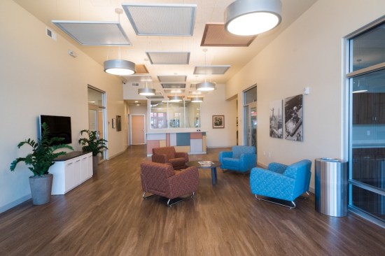 The building is fully accessible to seniors, including those with disabilities, and has a secure single-access point with an elevator and closed-circuit video monitoring. The ground floor features a laundry room, a fitness center, a computer lab, a kitchen and a community room, a library, and a lounge. Free wireless Internet also is offered throughout the development.