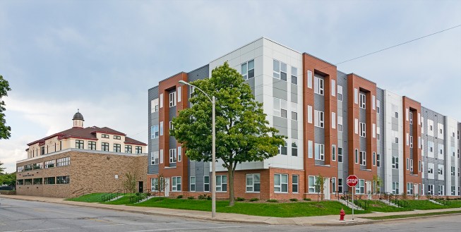 Through an adaptive reuse of a historic school and new construction, Royal Capital Group is providing 82 mixed-income units in Milwaukee.