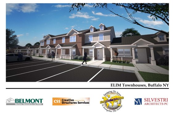 Belmont Housing Resources for WNY and Elim Christian Fellowship are developing Elim Townhomes in Buffalo, N.Y.  The 30-unit development is designed by Silvestri Architects.
