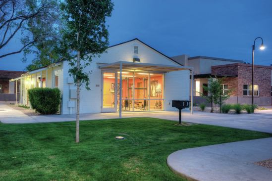 To keep a piece of the project’s history, four of the existing buildings have been converted into community space and a museum rehabbed to its original 1940s condition. 