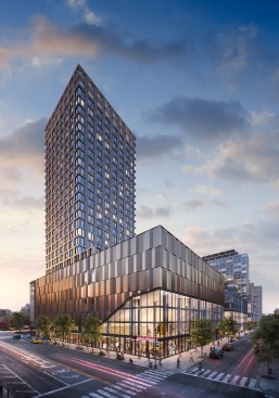 The mixed-income, mixed-use development sits in the heart of Manhattan’s historic Lower East Side at the bustling crossroads of Essex and Delancey streets.