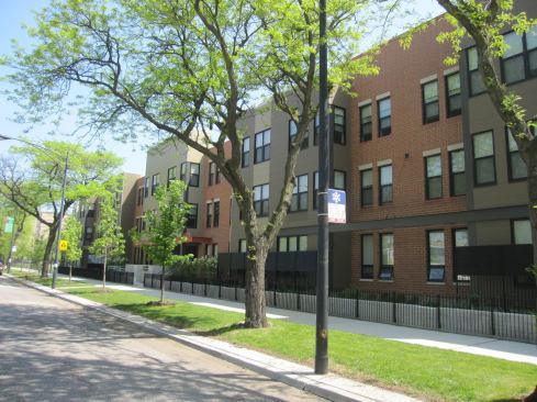 The Grant at Woodlawn Park will be certified under the LEED for Homes program. It features a super-insulated slab, walls, and roof as well as an airtight building envelope. Each building has a solar thermal array that is designed to generate 50 percent of the domestic hot water.