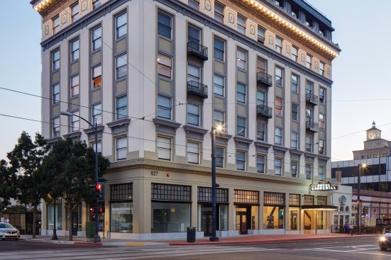 Built in 1914, Hotel Churchill was renovated by the San Diego Housing Commission to create 72 furnished affordable rental studios with supportive services for homeless San Diegans.